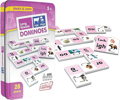 Miniatura 3 de Junior Learning Juegos de acción educativa de dominó de vocal larga, Multi (JL495)