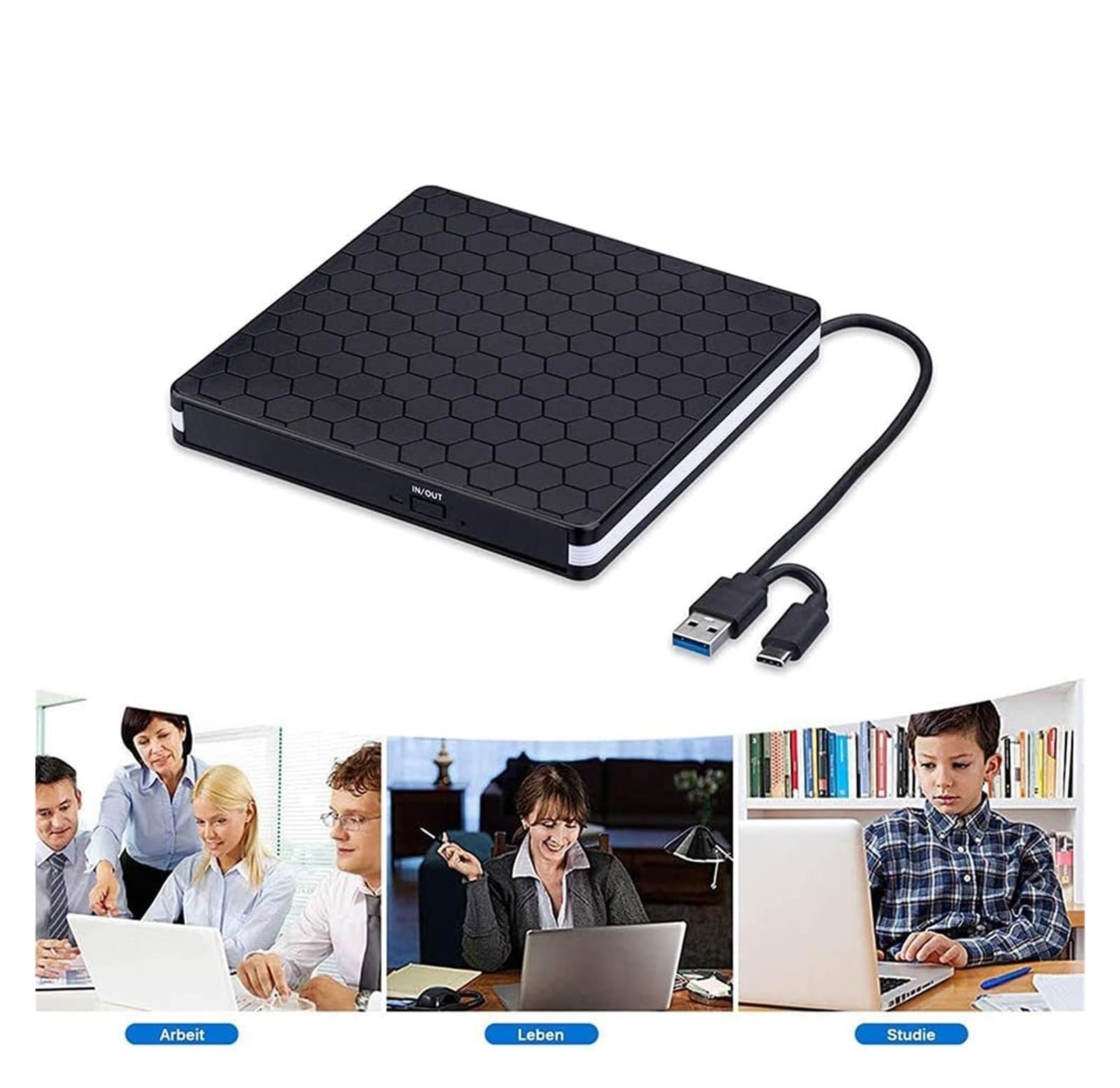 Lettore Dvd unità Ottica Portatile CD USB Esterna unità Ottica Lettore Dvd Masterizzatore Dvd Portatile