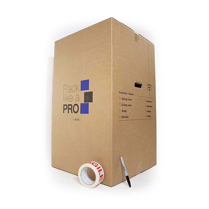 Buy 5 Strong Extra Large Double Wall Cardboard Boxes 160 Litres Ideal