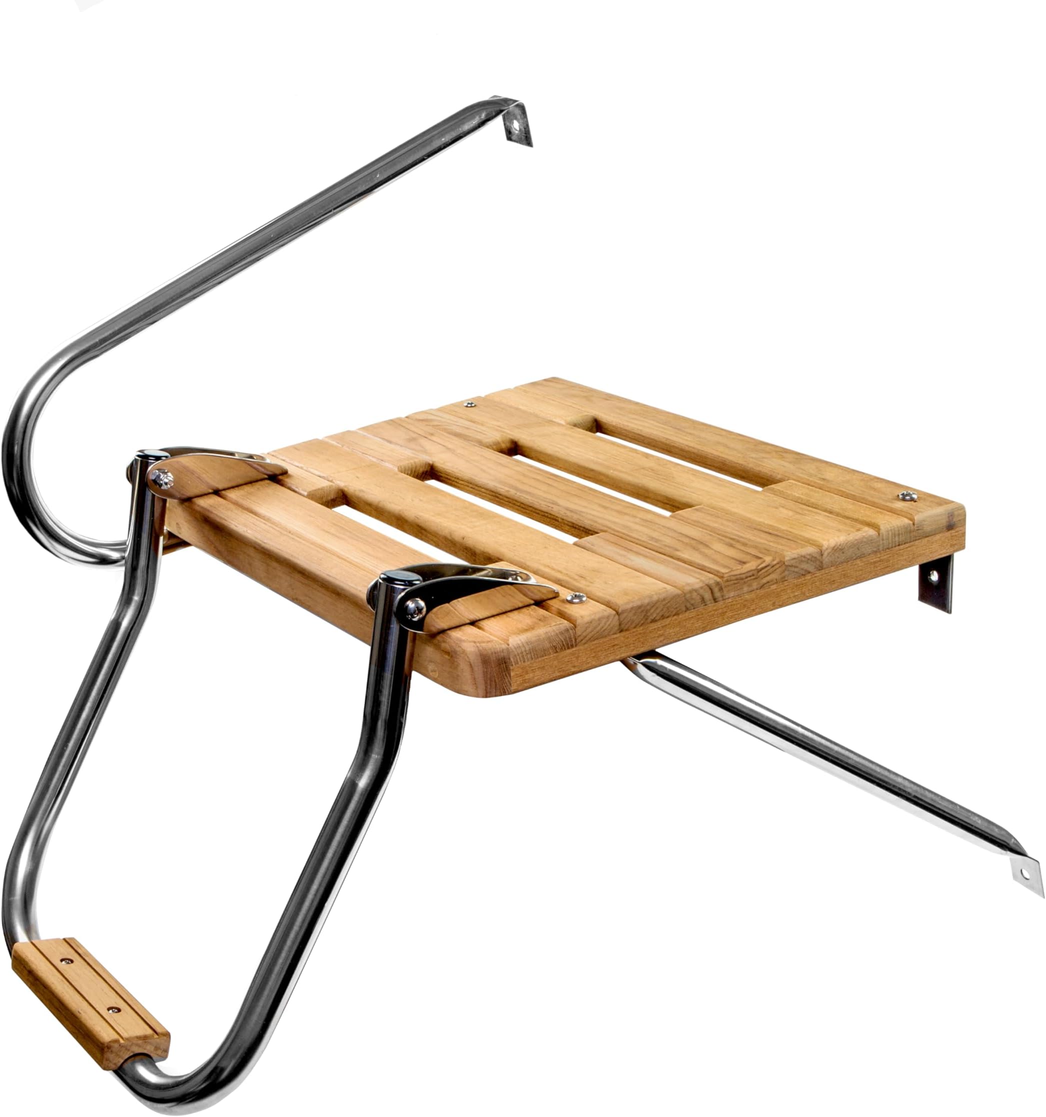 Whitecap Teak Boat Swim Platform with Ladder for Outboard Motors