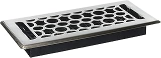 Decor Grates HCH410-NKL Honeycomb Plated Floor Register, 4-Inch by 10-Inch, Nickel