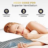 Vista 4 de Royal Therapy Almohada de espuma viscoelástica, alivio del dolor de cuello King, para dolor de cuello y hombros, cuello, dormir de lado, almohada