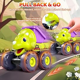 OCATO Dinosaur Monster Trucks for Toddlers 2-4 Years Kids Toy Boys 3-5, Dinosaur Toys for Kids 2 3 4 5 Year Old Boy Girl Birthday Gift Xmas Stocking Stuffers Baby Toddler Boy Toys Gifts Age 2 3 4