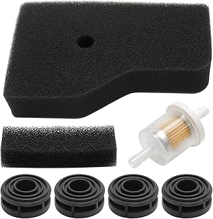 Anxingo 17218-Z07-000 Outer Filter 17211-Z07-000 Air Filter Elements Replacement for Honda EU2000 EB2000 EB2000i EU2000i EU2000iT1 EB2000iT1 EU2000iK1, with 68325-Z07-003 Lower Rubber Foot Pads