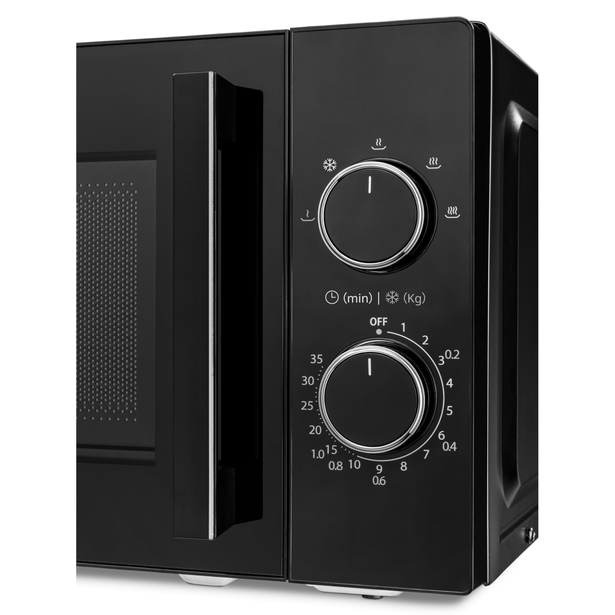 MEDION Mikrowelle 20 Liter 800 Watt 5 Stufen Auftaufunktion Timer Glasteller schwarz