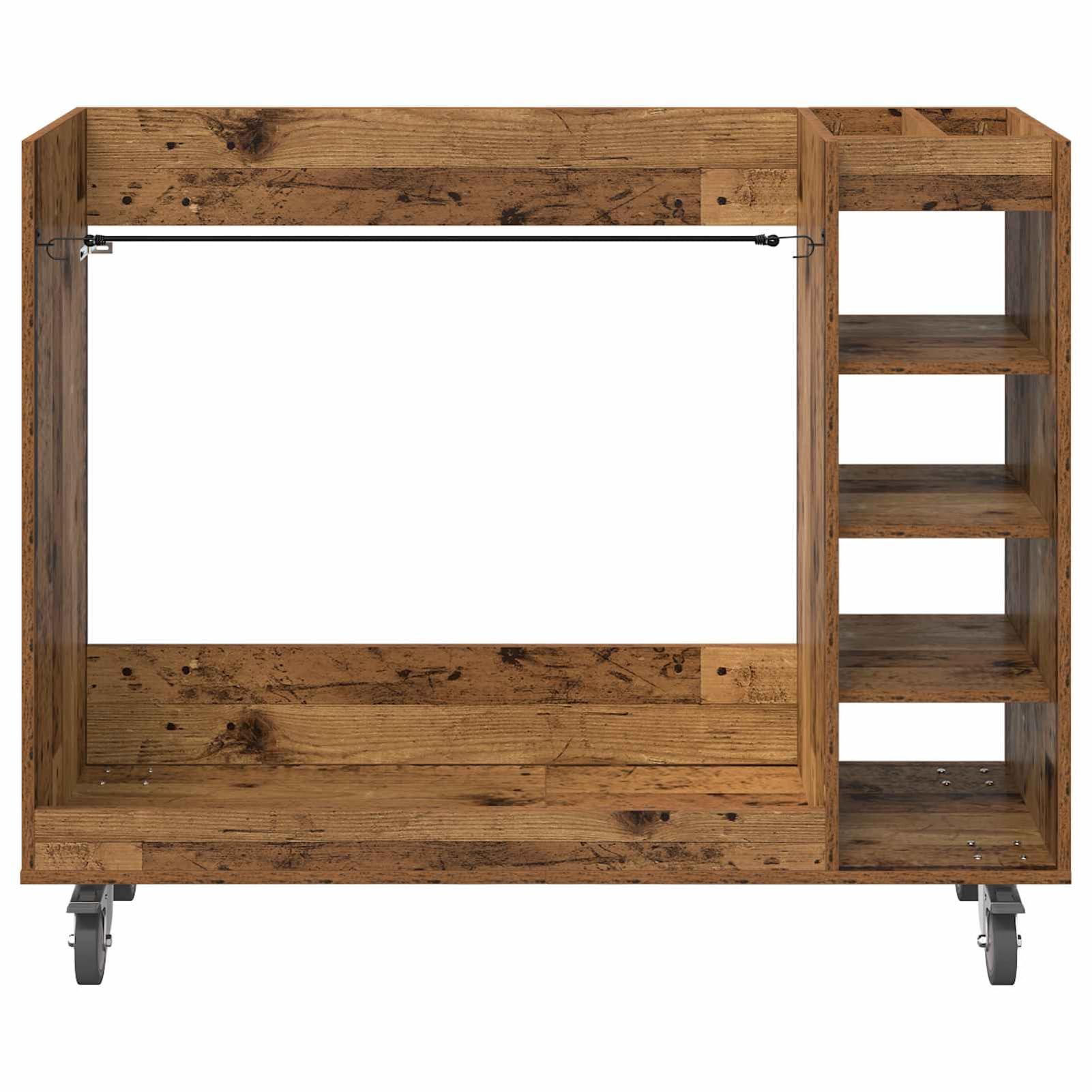 Gecheer Golf-Schrank Uni Altholz, 120 x 45 x 98 cm, Holz, Stauraum für Golfzubehör, für Garage und Wohnraum