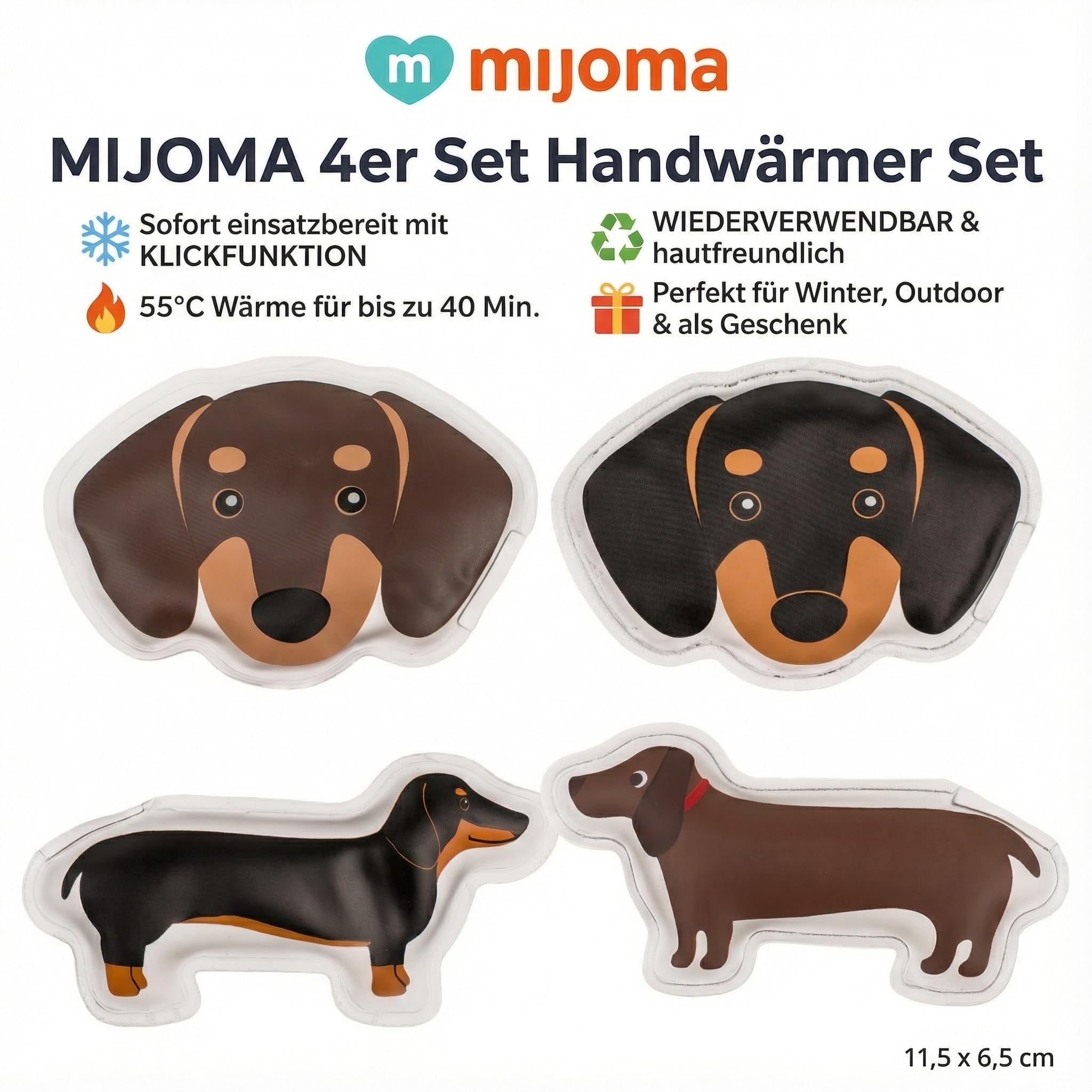 MIJOMA Mijoma Reusable Hand Warmer - Scaldamani Riutilizzabile Unisex Adulto