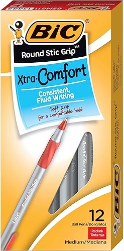 Miniatura 7 de BIC Round Stic Grip Xtra Comfort - Bolígrafo de punta media 0047in rojo 12 unidades