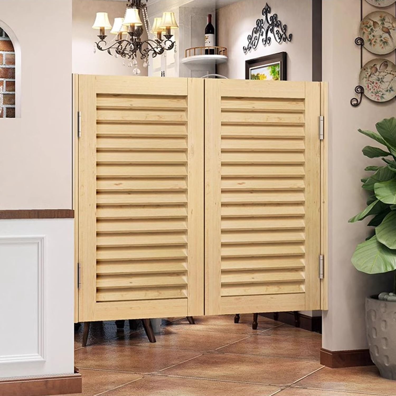 Portes battantes de salon pour cloison de cuisine anti-regards