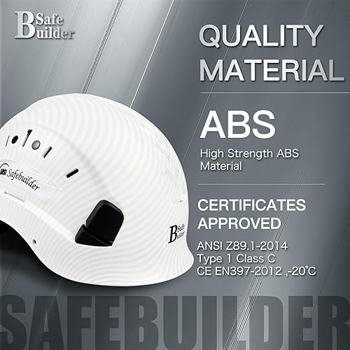 Vista 27 de Casco de seguridad para construcción, casco de ABS, sistema de ventilación ajustable, cascos de trabajo industrial, protección de la cabeza