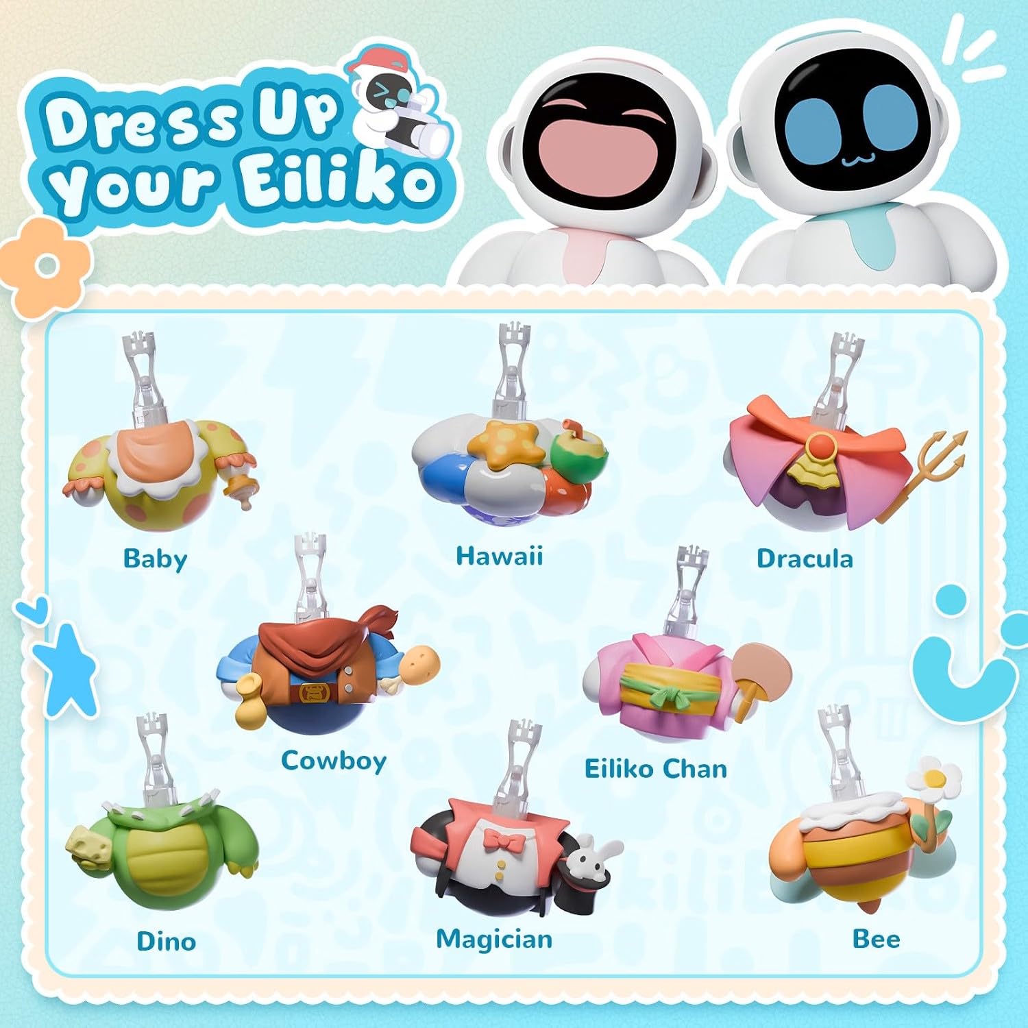ENERGIZE LAB Eiliko Aquamarine - Your Tiny AI Charm Robot that