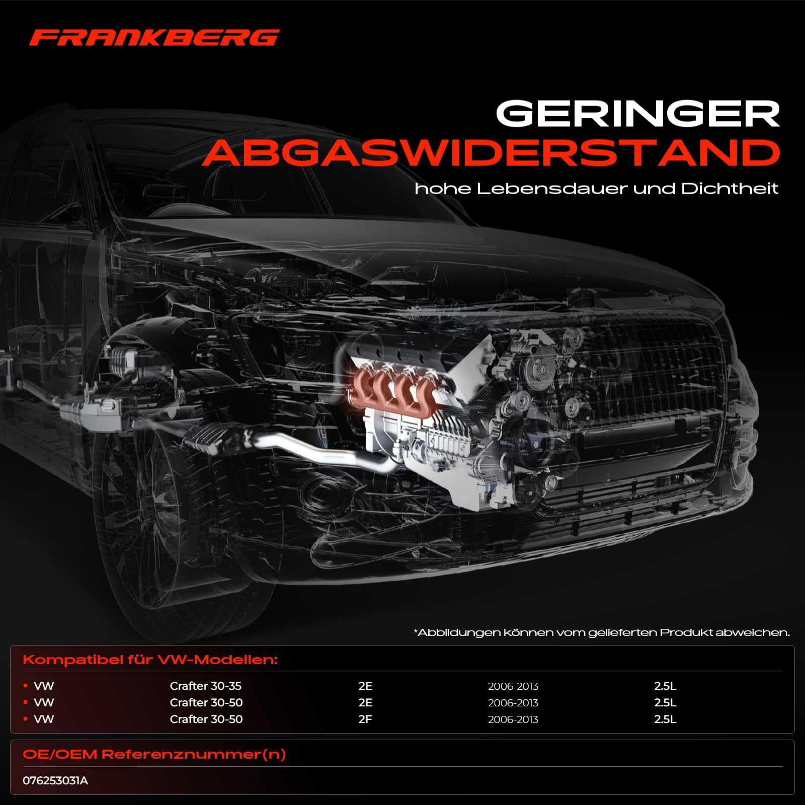 Abgaskrümmer mit Dichtungen für C-r-a-f-t-e-r 30-35 30-50 2E 2F 2.5L TDI Diesel 2006-2013 076253031A