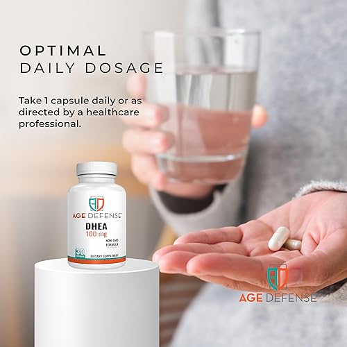 Miniatura 8 de Cápsulas DHEA - Suplementos de DHEA - Apoyo de energía natural y apoyo inmunológico - Apoya la vitalidad, la elasticidad de la piel y el bienestar