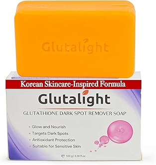 Glutalight Glutathione Dark Spot Remover Soap | Korean Skincare Hydrating Soap | Hyaluronic Acid, Niacinamide & Ceramide | Achieve Glass Skin Glow | Even Skin Tone & Fades Hyperpigmentation |Pack of 1