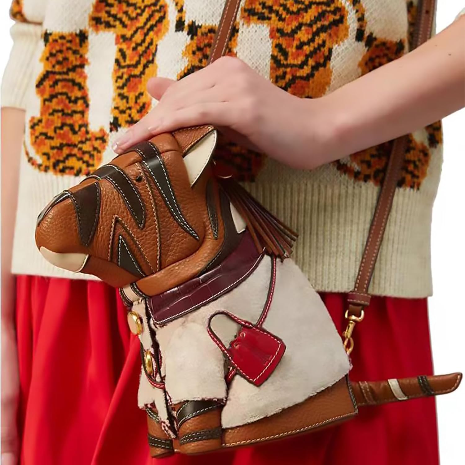 Women PU Leather Unique Novelty Animal Shaped Crossbody Shoulder Bag Handbag Purse - Image 2