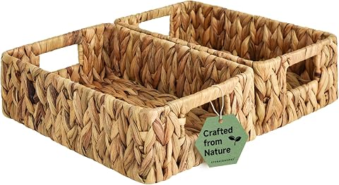 StorageWorks Small Water Hyacinth Baskets