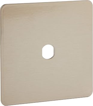 MK Edge K14431LBS 1-Module Grid Plus Frontplate Lacquered - Brushed Steel