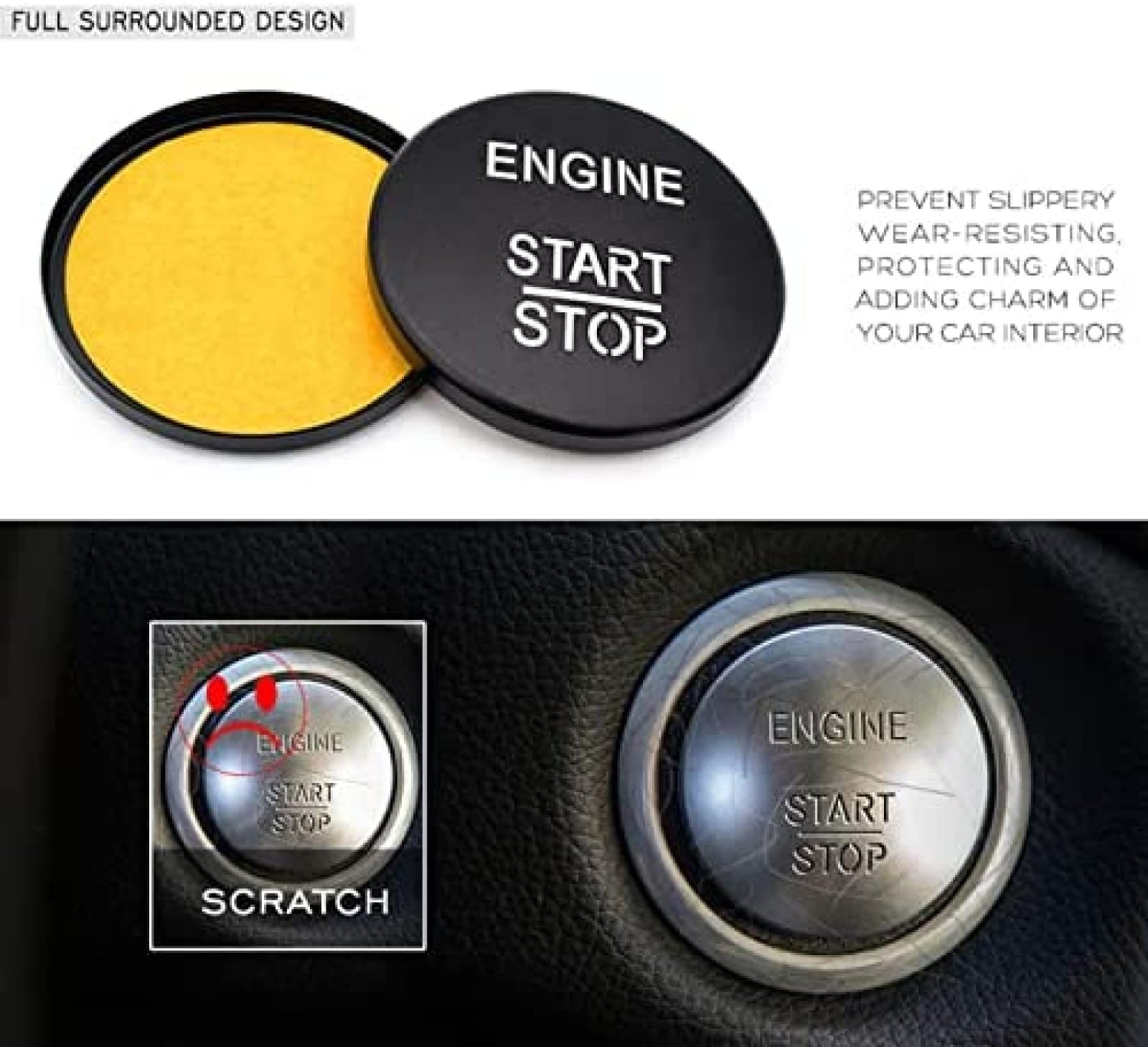 Amazon.com: HBZYD Engine Start Stop Button Sticker,Fit for