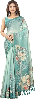 Enthone Women's Chanderi Tissue Silk Saree With Unstiched Blouse Piece (Sz-W-Air-1528, blue) Price In India
