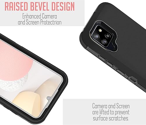Miniatura 6 de Funda diseñada para Samsung Galaxy A42 5G, con protector de pantalla integrado, soporte de clip giratorio para cinturón, resistente y resistente