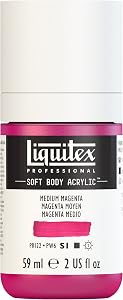 Liquitex Professional Soft Body Acrylic Paint 2-oz bottle, Medium Magenta