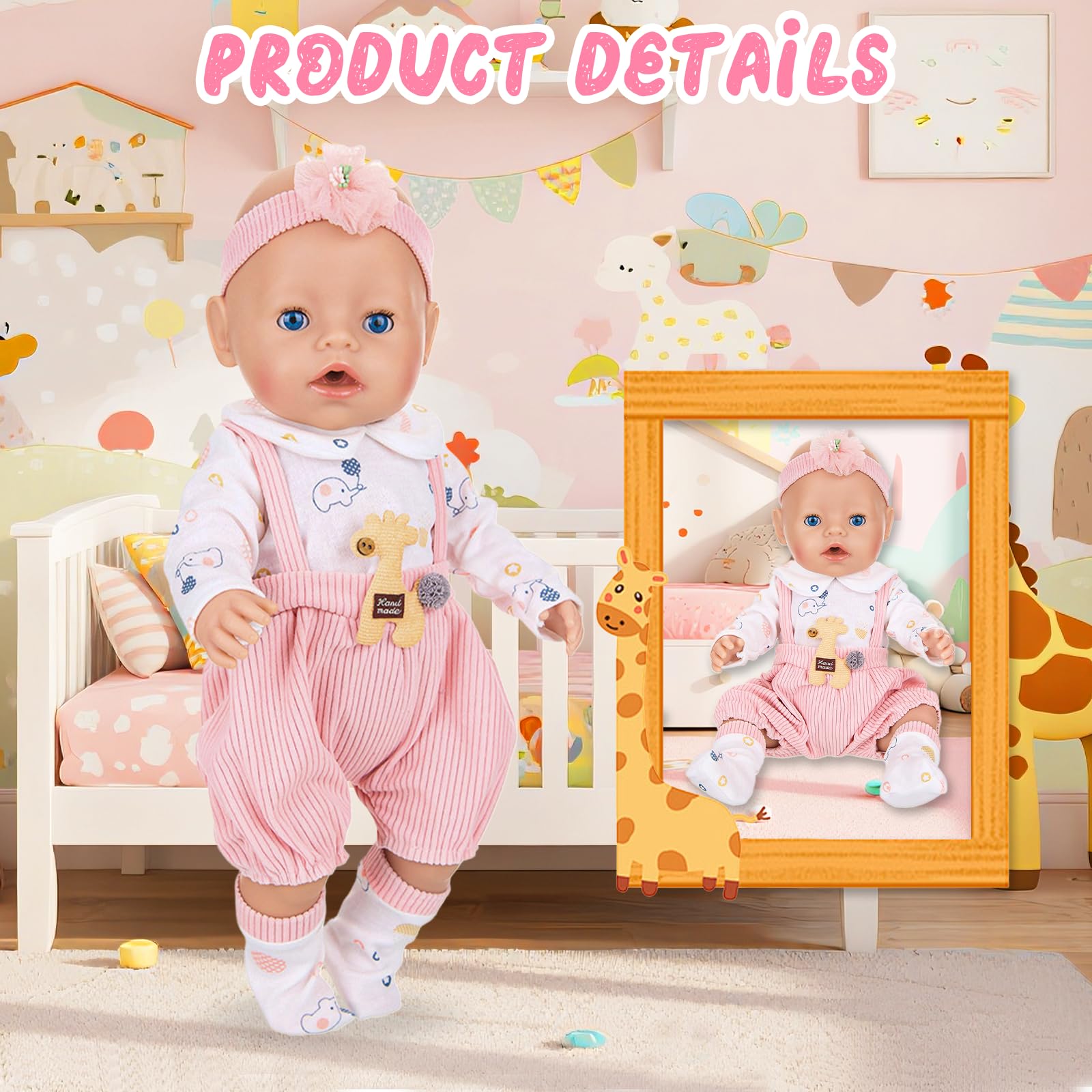 6-packs Baby Doll Clothes for 16-18 Inch Dolls - Image 4