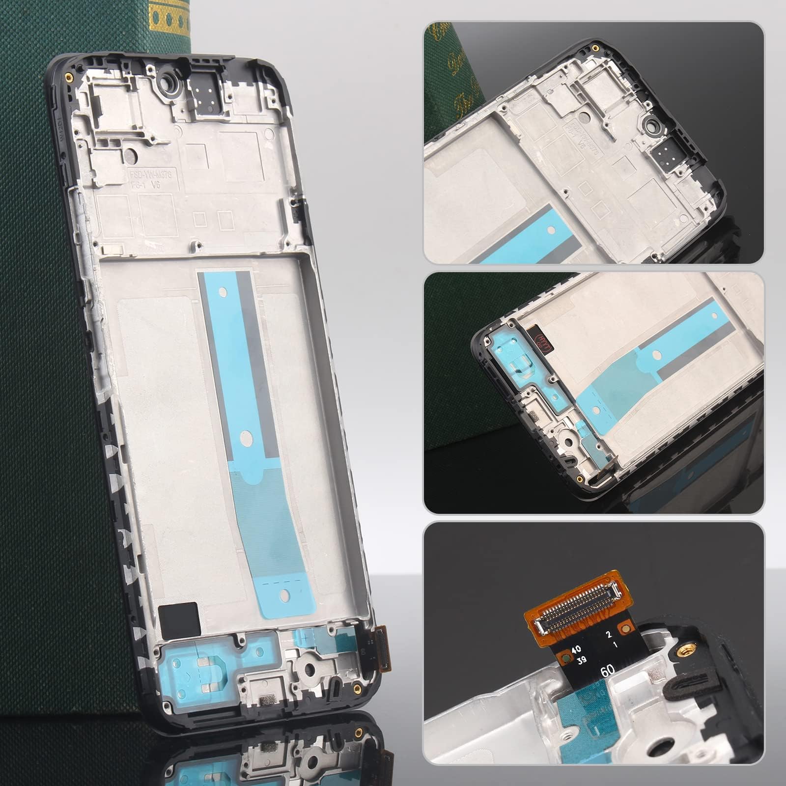 6.43'' Noir Kit Écran LCD avec Châssis pour Xiaomi Redmi Note 11 2201117TG, 2201117TI, 2201117TY, 2201117TL Écran Complet Tactile LCD Display de Rechange et Outils