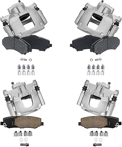 Miniatura 17 de Detroit Axle - Kit de frenos para Ford Transit Connect 2018-2023, rotores de freno de disco Pastillas de freno de cerámica con reemplazo de