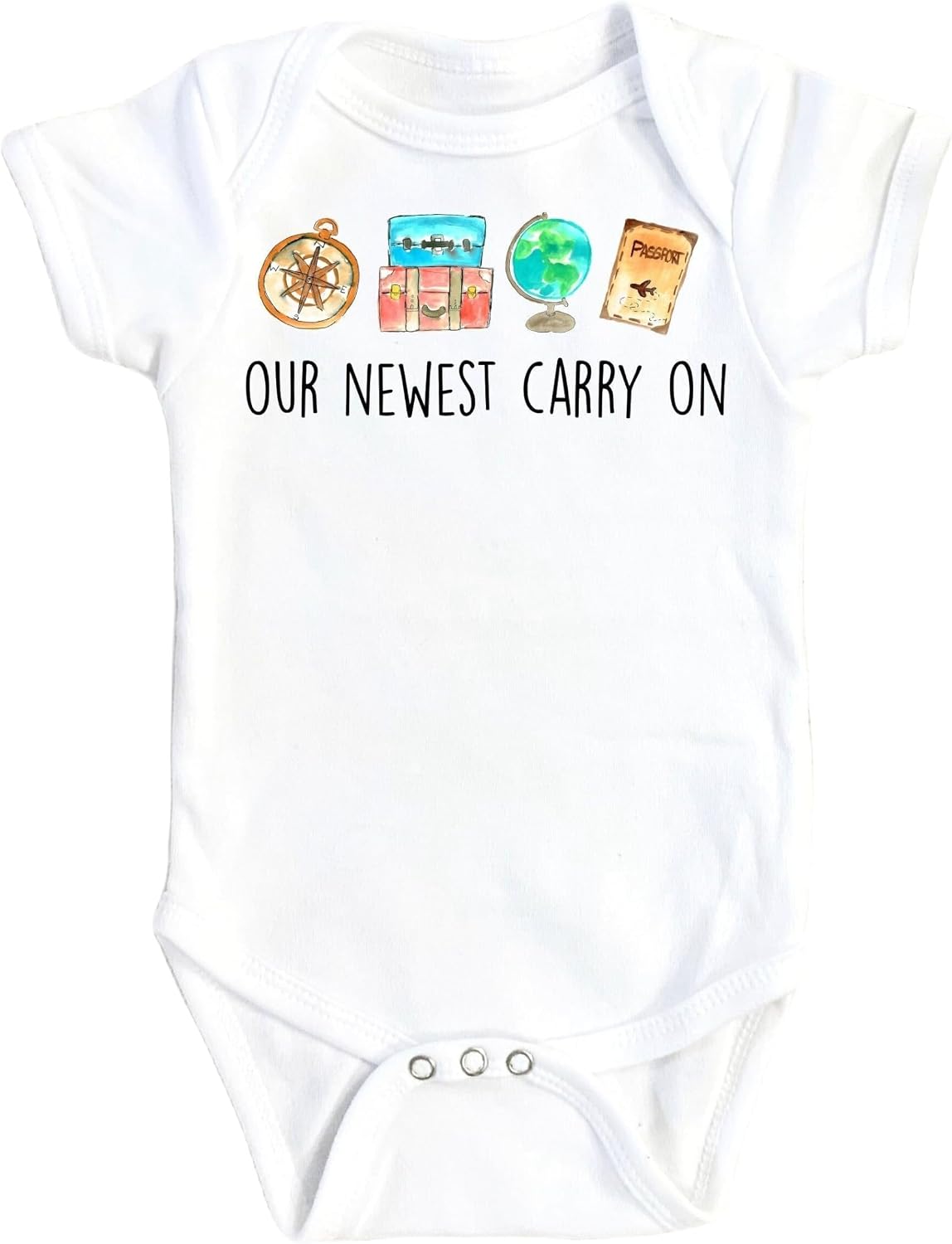 Travel Carry On - Baby Boy Girl Clothes Infant Bodysuit Funny Cute Newborn 1A
