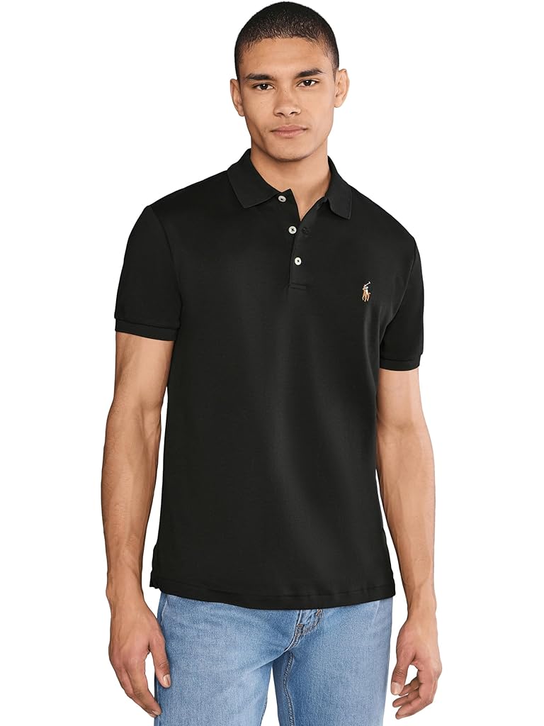 Black Polo Ralph Lauren Custom Slim Fit Soft Cotton Polo Shirt