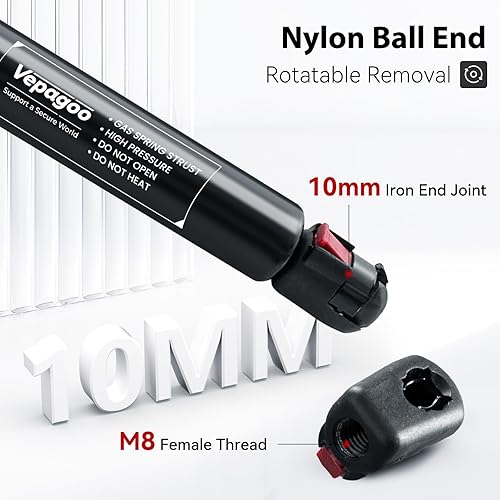 Miniatura 3 de Vepagoo amortiguador neumático, elevación para cubierta de camión, resistente, juego de 2unidades