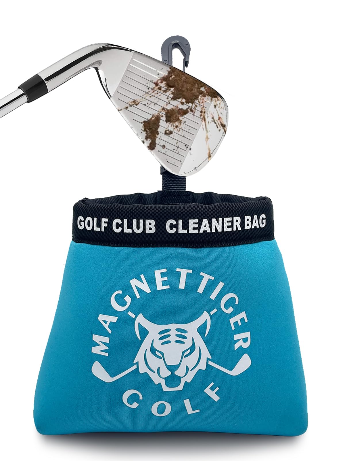 Golf Club Cleaner Bag& Ball Cleaning Bag, Waterproof Cleaning Double Layer Technology, Detachable Clips, Machine Washable, Neoprene Dry Outer Layer, Golf Equipment Quick Cleaning Accessories Gifts