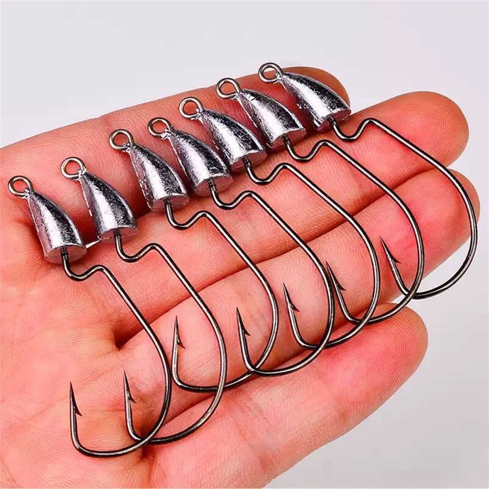 Ami da Pesca 5 pz/Lotto Jig Head Gancio da Pesca Gancio da Pesca Jig Fishhook Accessori da Pesca ad Estrazione Morbida 5g 6.5g 9.5g 14g Gancio da Pesca (Color : 14g)