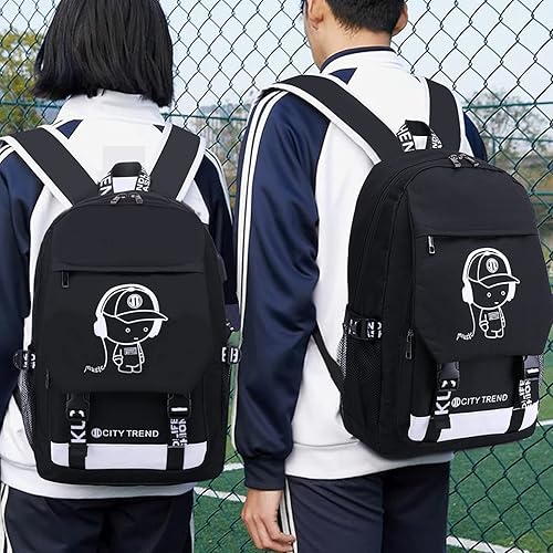 Miniatura 3 de Asge La escuela de los adolescentes grandes mochilas impermeables de nylon de la impresión del fútbol para los niños y niñas de 8-15 años