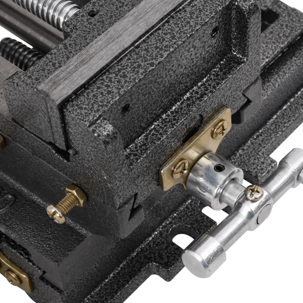 vidaXL Pinze Manuali con Slitta Trasversale per Trapano a Colonna 78 mm Morsa