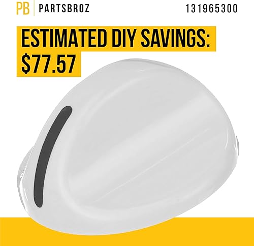 Miniatura 4 de PartsBroz Perilla de temporizador 131965300  Compatible con secadora Frigidaire Gibson Crosley Westinghouse  Sustituye a AP2107936 131666607