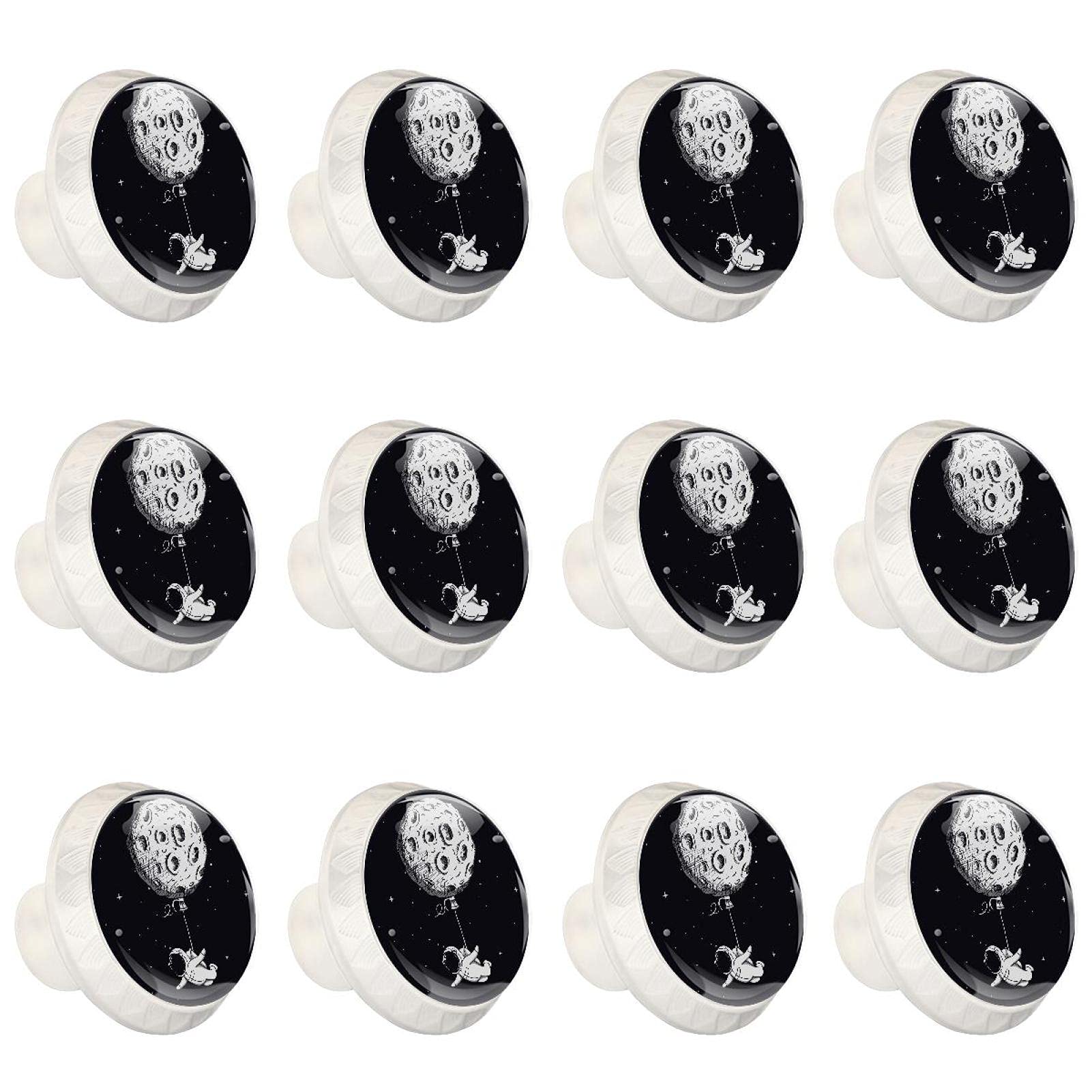 Boutons d'armoires de cuisine noirs poignées de tiroirs de placard commode 12x