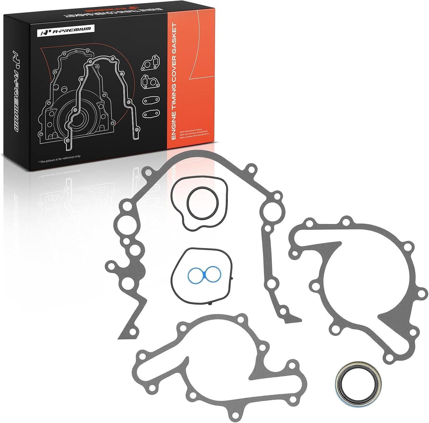 A-Premium Engine Timing Cover Gasket Set Compatible with Ford Mustang 1994-1999, Taurus 1994-1995, Thunderbird 1994-1997, Windstar 1995-1998 & Lincoln Continental 1994 & Mercury Cougar, Sable, 3.8L