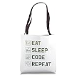 Eat Sleep Code Repeat - Professional Coder Coding Nerd Funny Tote Bag