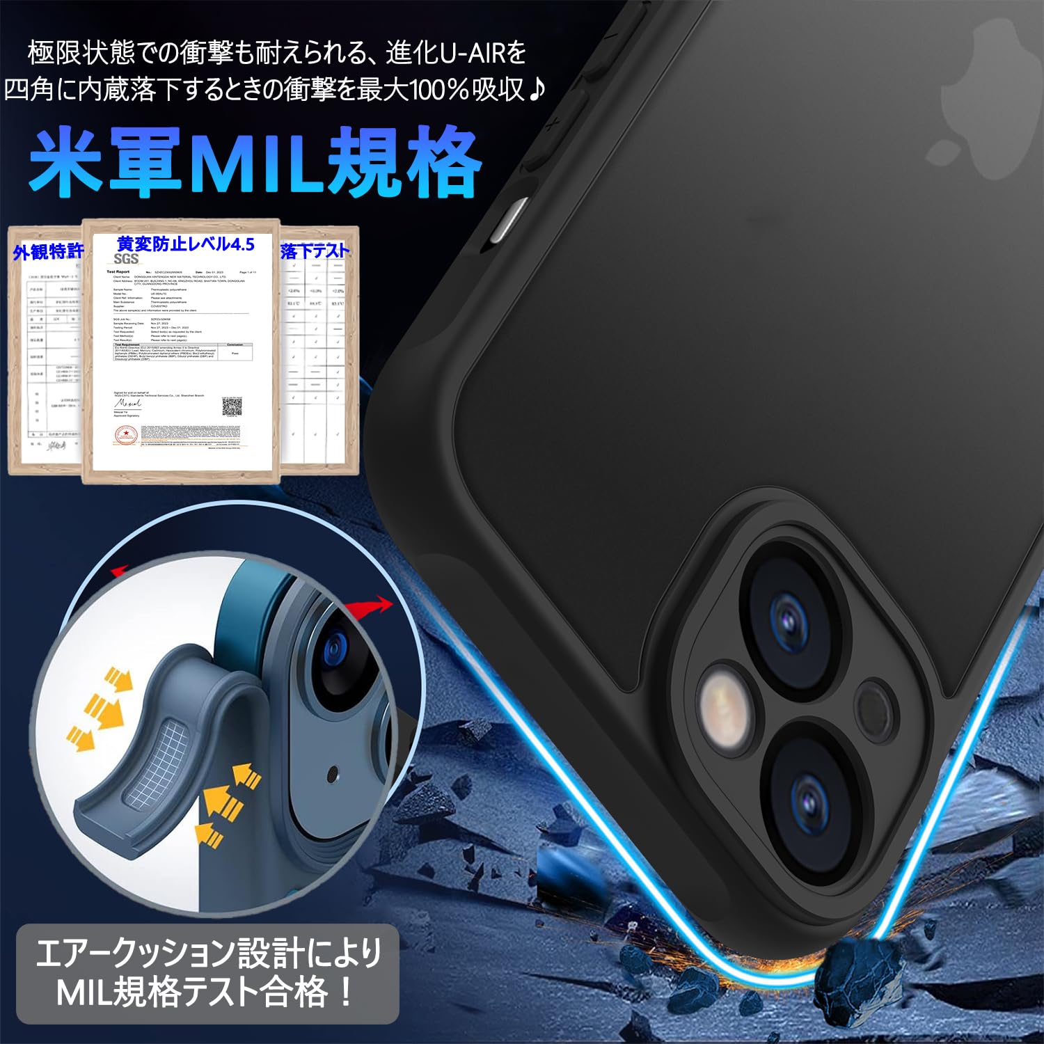 Amazon.co.jp: iPhone 13 Mini ケース マットな仕上げ ガラスフィルム