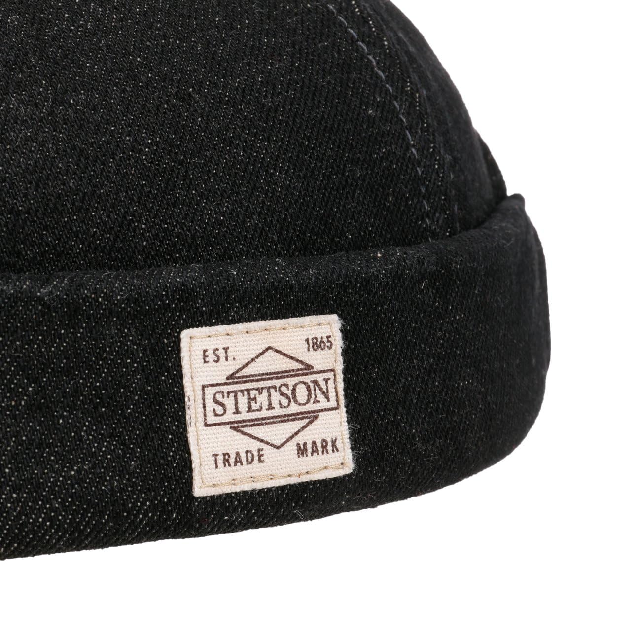 Stetson New Denim Dockermütze Damen Herren Made in EU 100% Baumwolle Denim-Look Größenverstellbar Sommer Winter