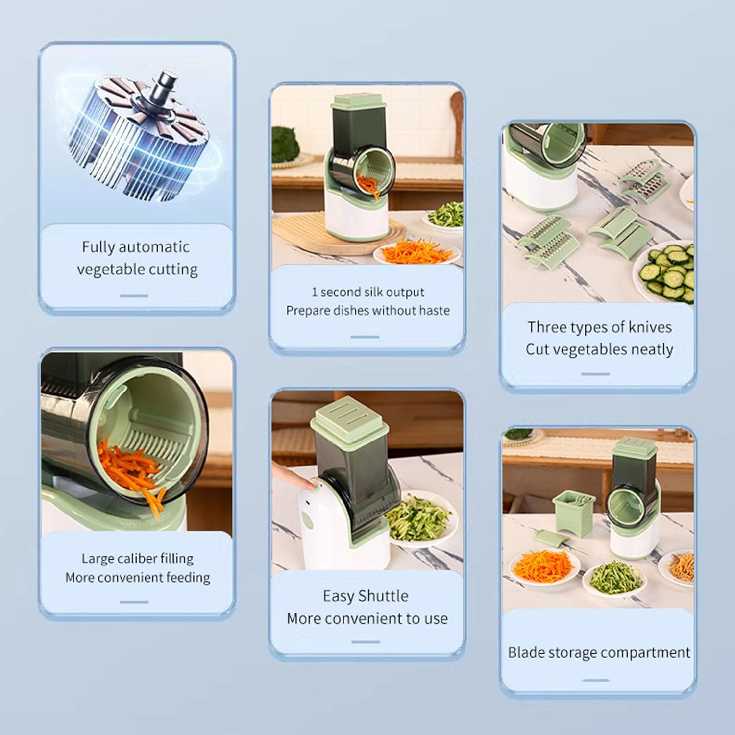 Electric Cheese Grater Electric Slicer Shredders Electric Vegetable Slicer Salad Fruit Cutter Food Processor Spiralizer