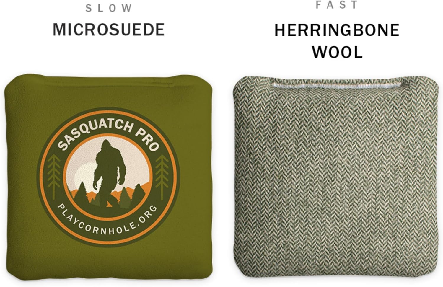 ACA Synergy Soft Professional Cornhole Bags Dual Sided Regulation 6x6 Set of 4 Sasquatch Pro