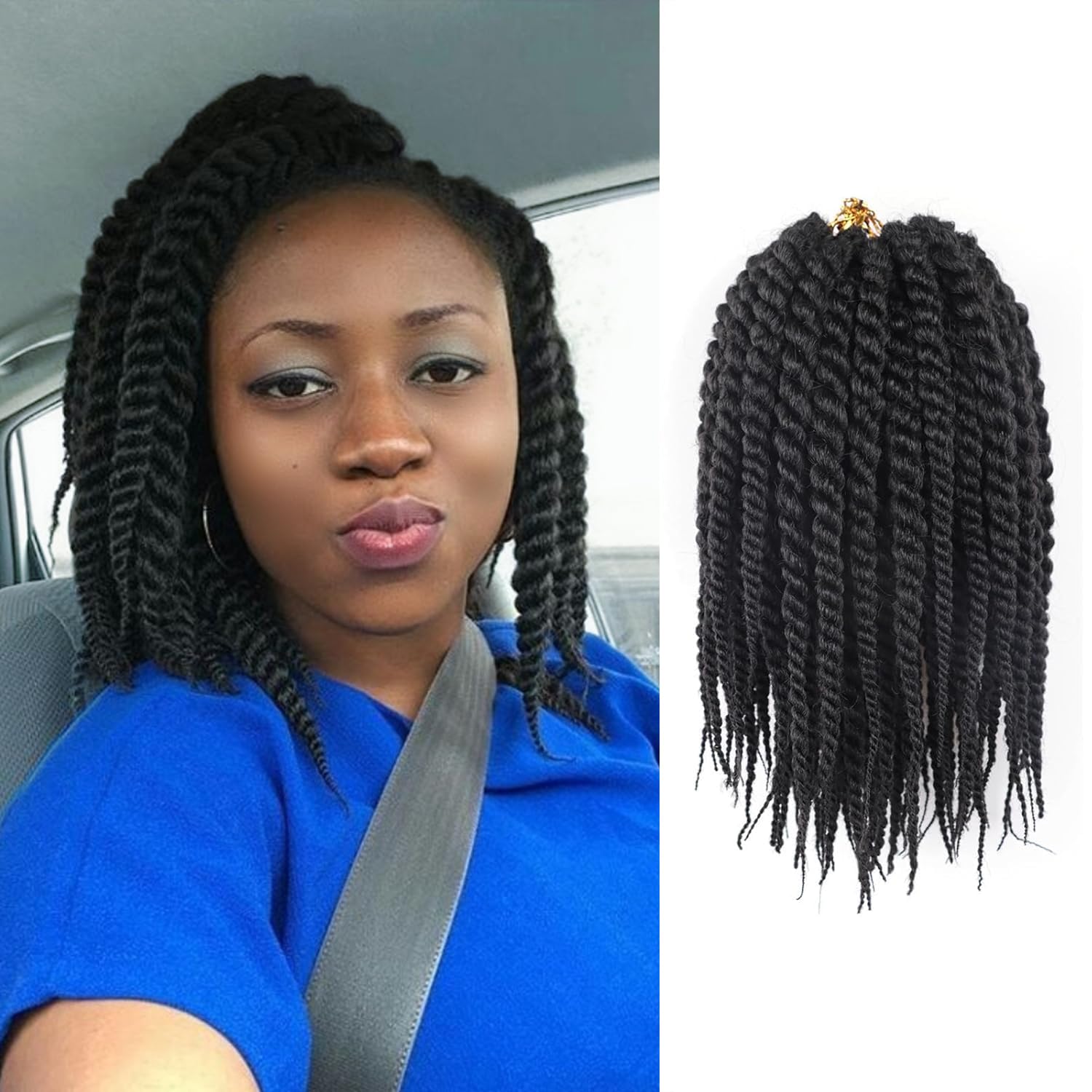 Senegalese Twist Crochet Hair 12 Inch Havana Twist Crochet Hair Pre Looped Jumbo Crochet Braids for Black Women 7 Packs Short Cuban Twist Crotchet