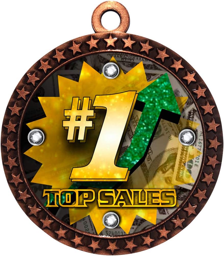 Express Medals Various 10 Pack Styles of Top Sales Award Medals with Neck Ribbons Trophy Award Prize Gift
