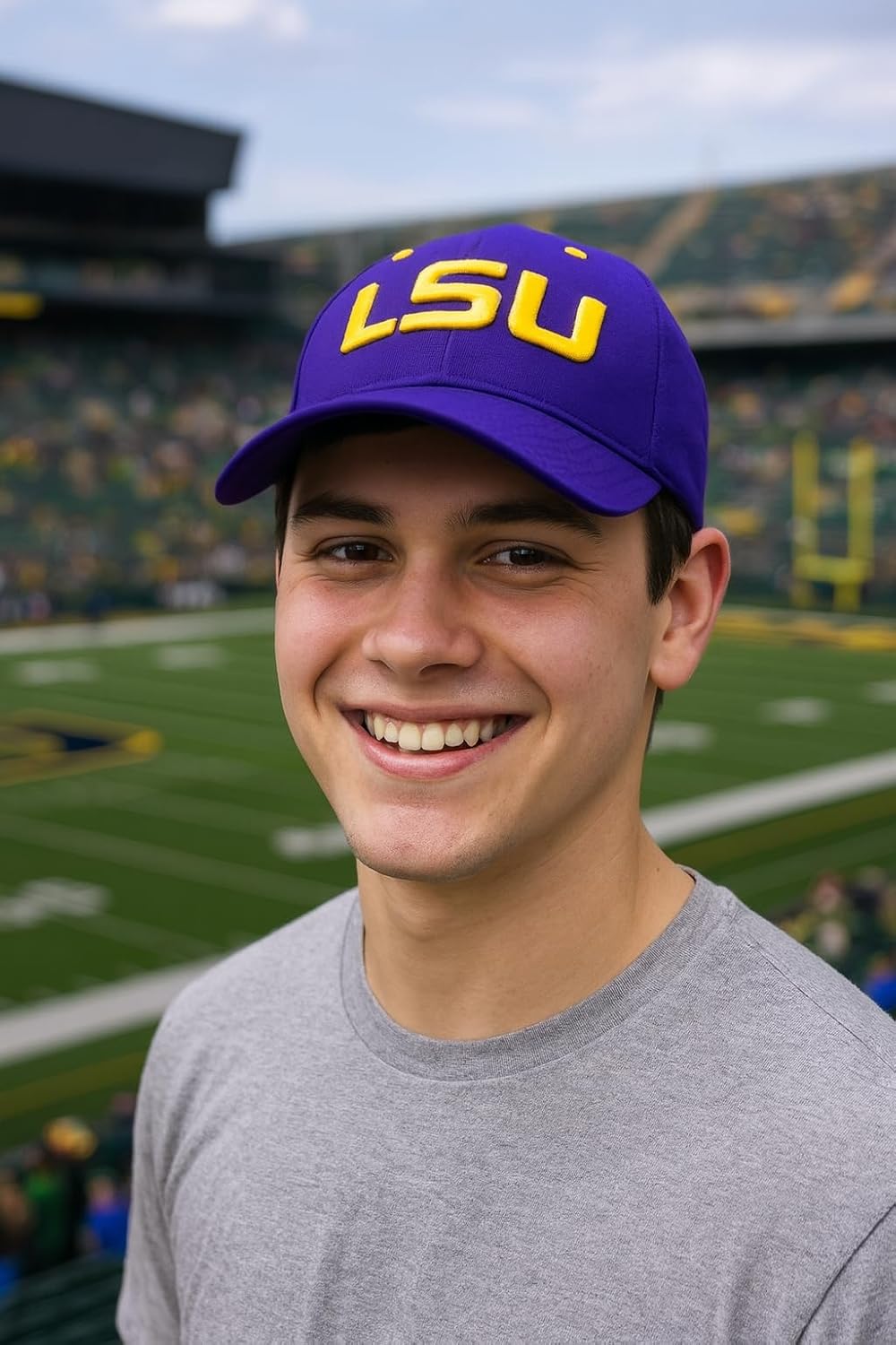 LSU University MVP Hat Classic Tigers Adjustable Team Logo Embroidered Cap