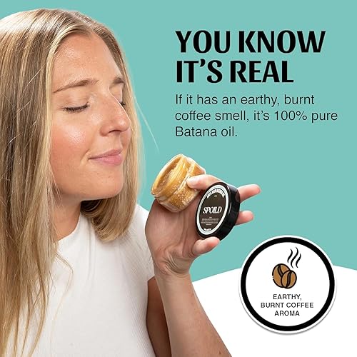 Miniatura 2 de SPOILD Aceite de batana crudo (paquete de 2) Aceite de crecimiento del cabello 100% orgánico y sin refinar Procedente de Honduras, aprobado por