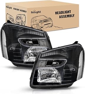 Nilight Headlight Assembly Compatible with 2005-2009 Chevy Equinox