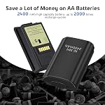 KEKUCULL Rechargeable Battery for Xbox 360 Controller, Charger Dual Charging Station Dock with 2 Pack Rechargeable Battery Compatible with Xbox 360