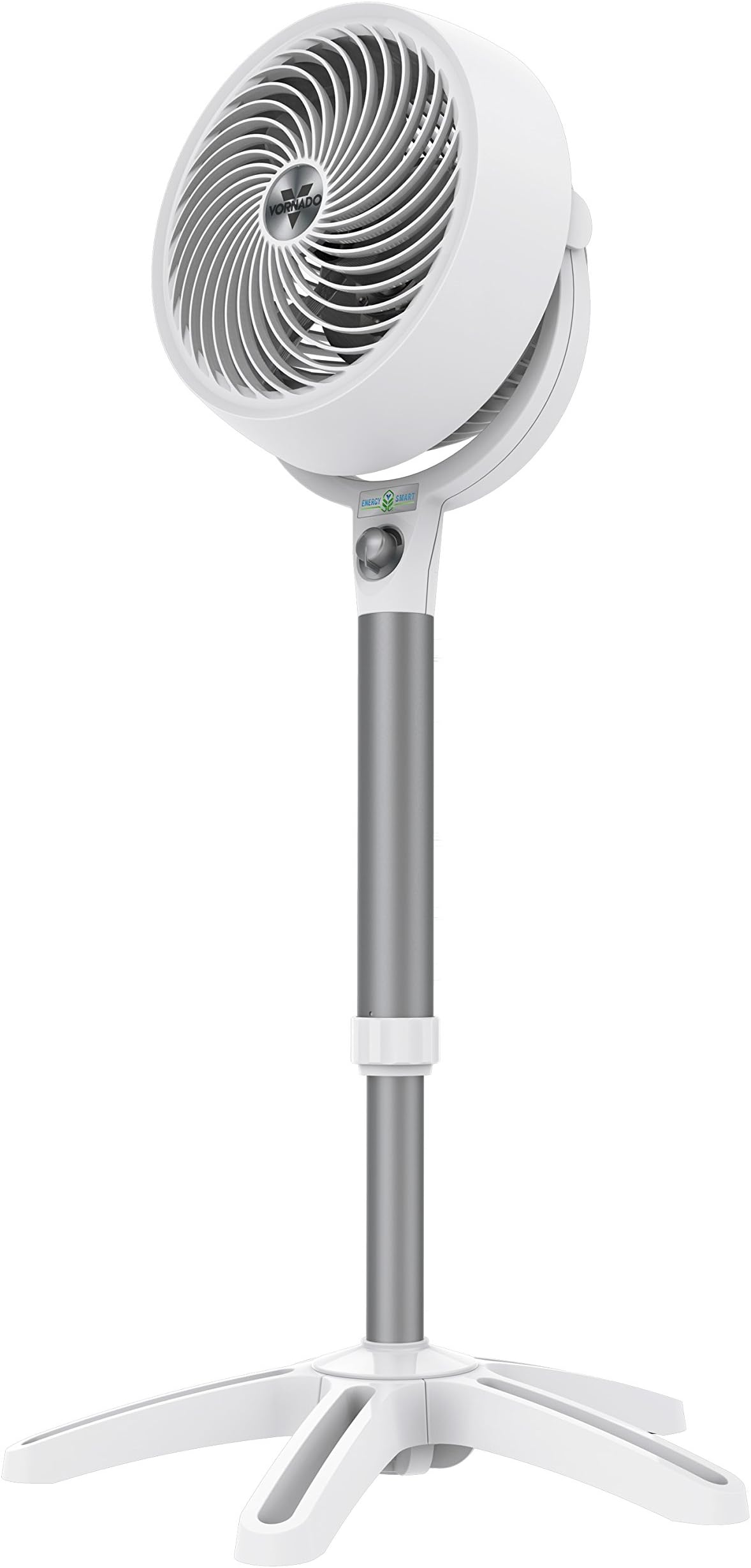 683DC Energy Smart Medium Pedestal Air Circulator Fan with Variable Speed Control,White